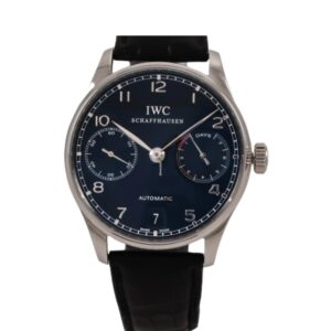 IWC 포르투기즈 Automatic 42mm IW500109 Steel Leather Strap Arabic Numerals Black Dial[ZF]