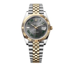 롤렉스 데이저스트 36mm 126233-0035 Half Gold Roman Numerals Wimbledon Grey Dial Jubilee[CLEAN]
