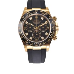 롤렉스 데이토나 40mm 116518LN-0046 Yellow Gold Rubber Strap Diamond Mop Black Dial[CLEAN]