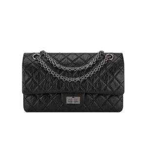 [탑티어/해외배송]샤넬 *정품가죽* 2.55 미디엄 플랩 백(블랙/은장/카프스킨)