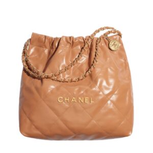 [탑티어/해외배송]샤넬 *정품가죽* 22백 미디엄 핸드백(카멜/금장/카프스킨)