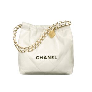 [프리미엄/해외배송]샤넬 22백 스몰 핸드백(화이트/흑장/램스킨)