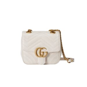 [프리미엄/해외배송]구찌 GG 마몽 마틀라세 미니 숄더백(화이트)