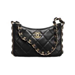 [프리미엄/해외배송]샤넬 CC로고 체인 호보 핸드백(블랙/금장/램스킨)
