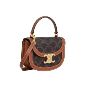 [프리미엄/해외배송]셀린느 클레아 베사체 미니(탠/트리옹프 캔버스)