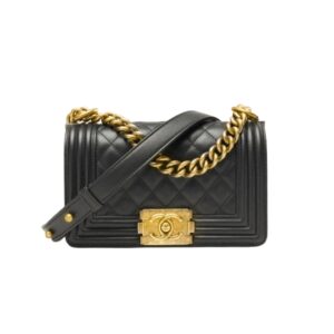 [프리미엄/해외배송]샤넬 보이백 스몰(블랙/금장/램스킨)