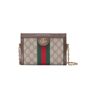 [프리미엄/해외배송]구찌 오피디아 체인 미니 숄더백(GG수프림 베이지/에보니)