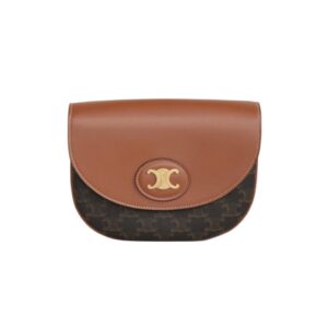 [프리미엄/해외배송]셀린느 트리오페 베사체 새들백(탠/트리옹프 캔버스)