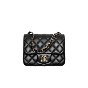 [탑티어/해외배송]샤넬 *정품가죽* 클래식 쁘띠삭 플랩백(블랙/금장/램스킨)