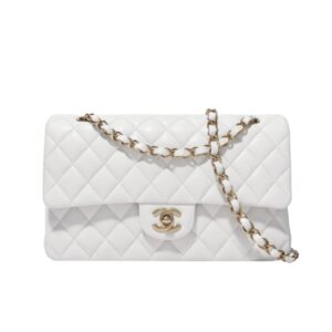 [탑티어/해외배송]샤넬 *정품가죽* 클래식 플랩백 미디엄(화이트/금장/캐비어)