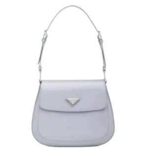 [프리미엄/해외배송]프라다 클레오 브러시드 레더 플랩 미디엄 숄더백(콘플라워)