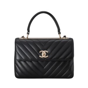 [프리미엄/해외배송]샤넬 트렌디CC 쉐브론 플랩 백(블랙/금장/램스킨)