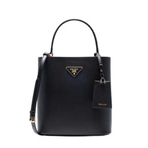 [프리미엄/해외배송]프라다 파니에 사피아노 미디엄 백(블랙)