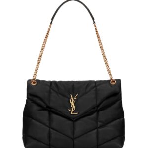 [프리미엄/해외배송]생로랑 푸퍼 미디엄(블랙/금장)