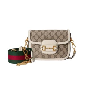 [프리미엄/해외배송]구찌 홀스빗 1955 미니 숄더백(GG수프림/화이트)