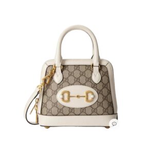 [프리미엄/해외배송]구찌 홀스빗 1955 탑 핸들 미니 숄더백(GG수프림/화이트)