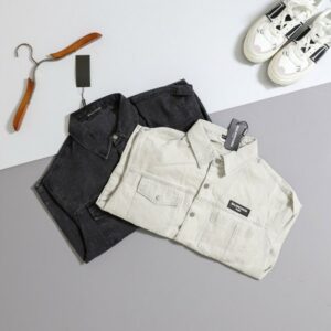 [국내배송]발렌시아가 오버핏 백 로고 워시핏 데님셔츠