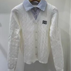 [국내배송]미우미우 꽈배기 셔츠 가디건