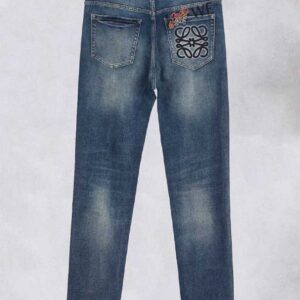 [국내배송]로에베 빈티지 아나그램 포켓 로고 슬림핏 데님 팬츠