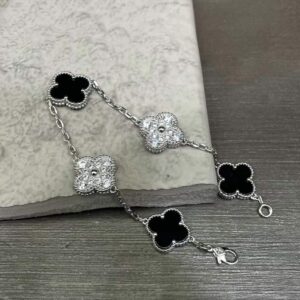 [국내배송]반클리프 알함브라 5모티브 팔찌 ( 오닉스 큐빅)