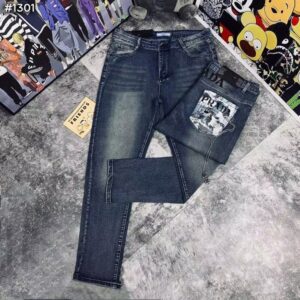 [국내배송]프라다 24fw 플라워 레이스 클래식 워싱 데님 팬츠