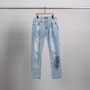 [국내배송]루이비통 웨이브 프린팅 워싱 청바지