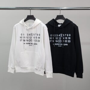 [국내배송]메종 마르지엘라 넘버레터링 코튼 후드티