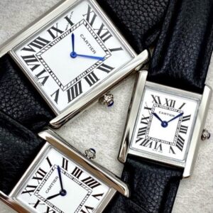 [국내배송]까르띠에 탱크솔로 가죽 실버